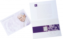Folder: Il francobollo d''argento di Papa Giovanni Paolo II