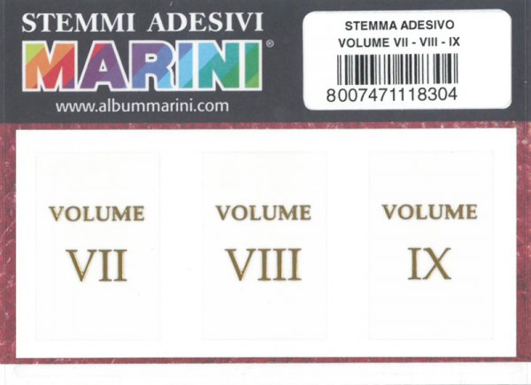 Stemmi adesivi Volume VII - VIII - IX