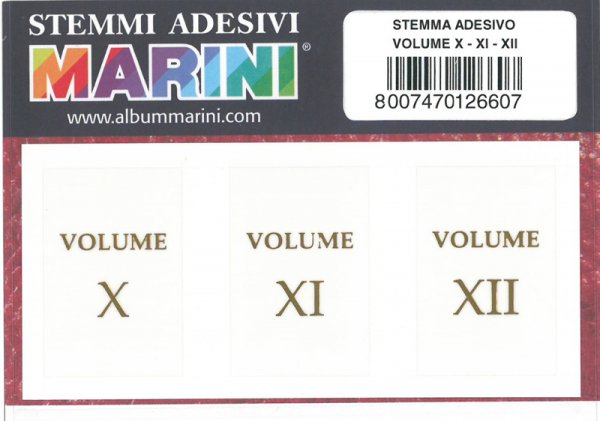 Stemmi adesivi Volume X - XI - XII