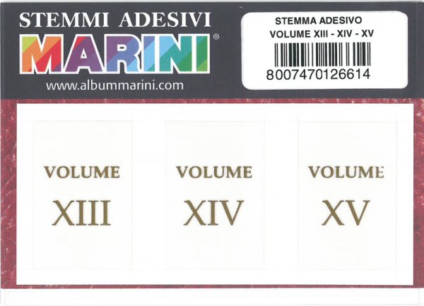 Stemmi adesivi Volume XIII - XIV - XV